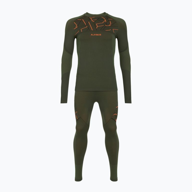 Men's thermal underwear set Alpinus Tactical Gausdal Set green/orange 9