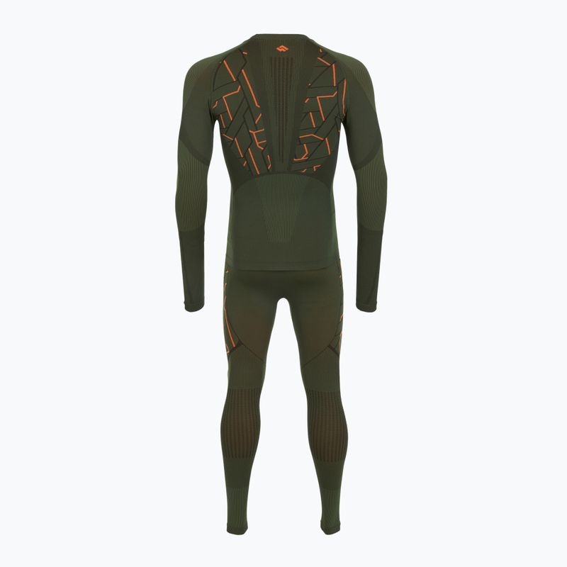 Men's thermal underwear set Alpinus Tactical Gausdal Set green/orange 10