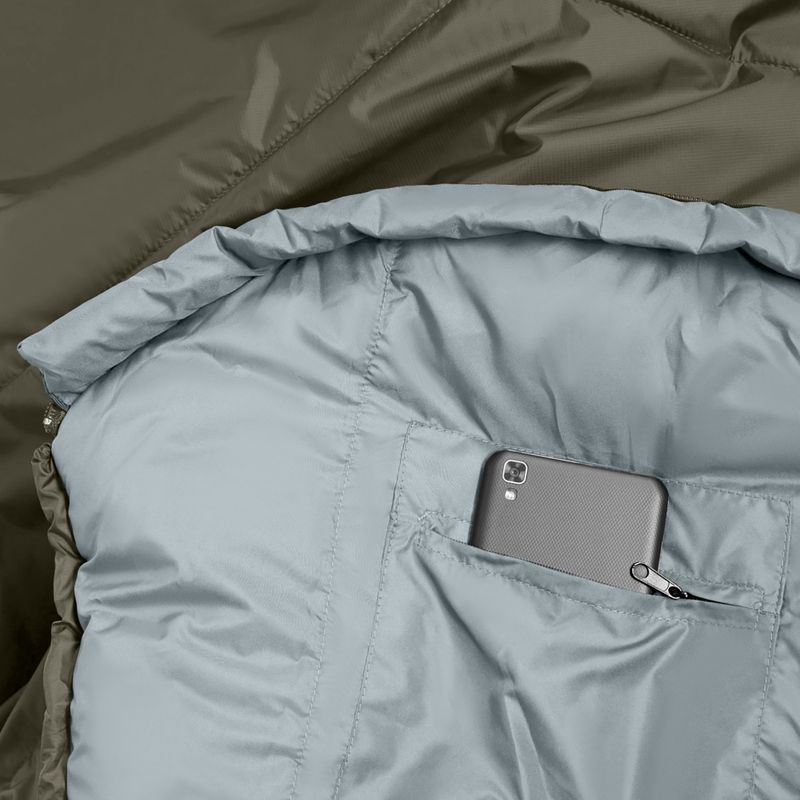 Sleeping bag Alpinus Wide & Long Fiber Pro 1250 215 cm/right olive 6