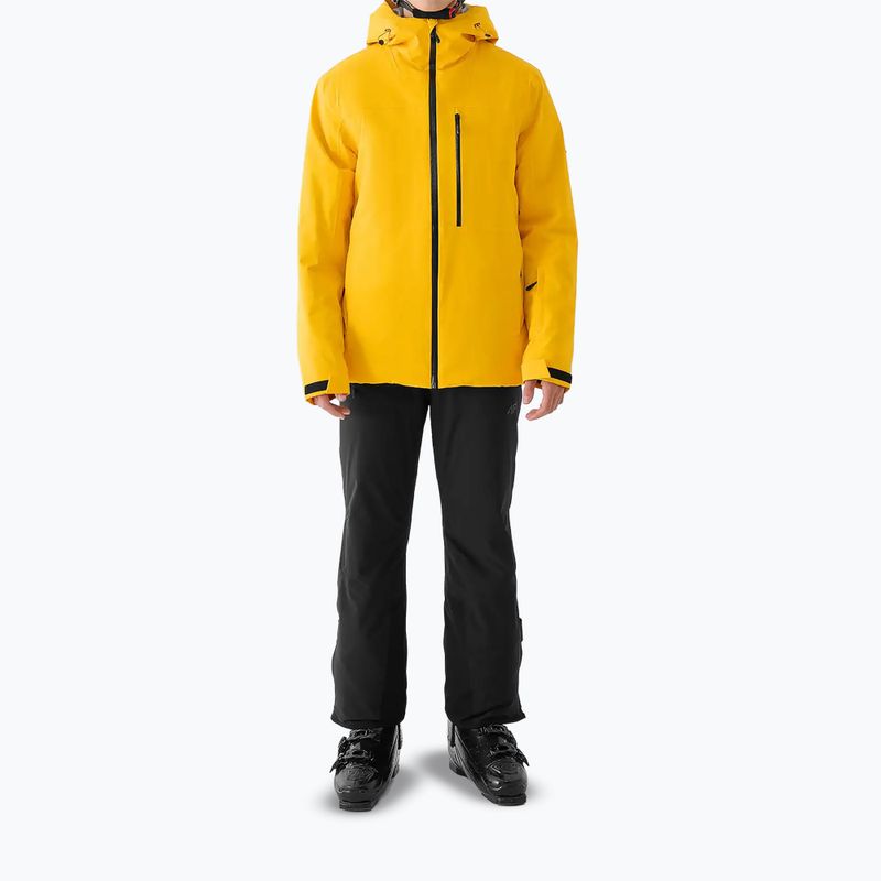 Men's ski jacket 4F M0877 yellow 4