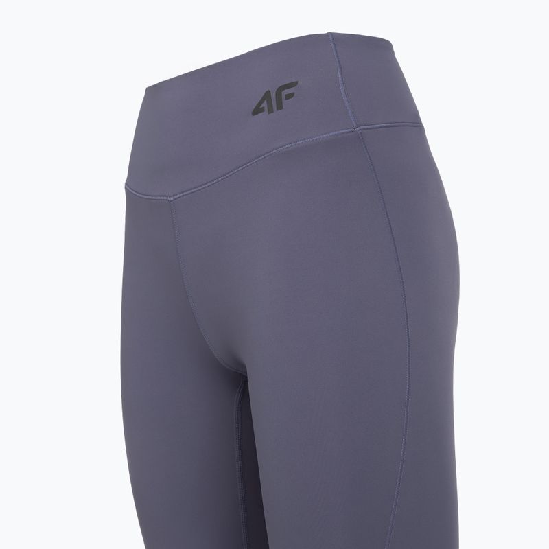 Women's training leggings 4F Solar Punk FNK F404 denim 3