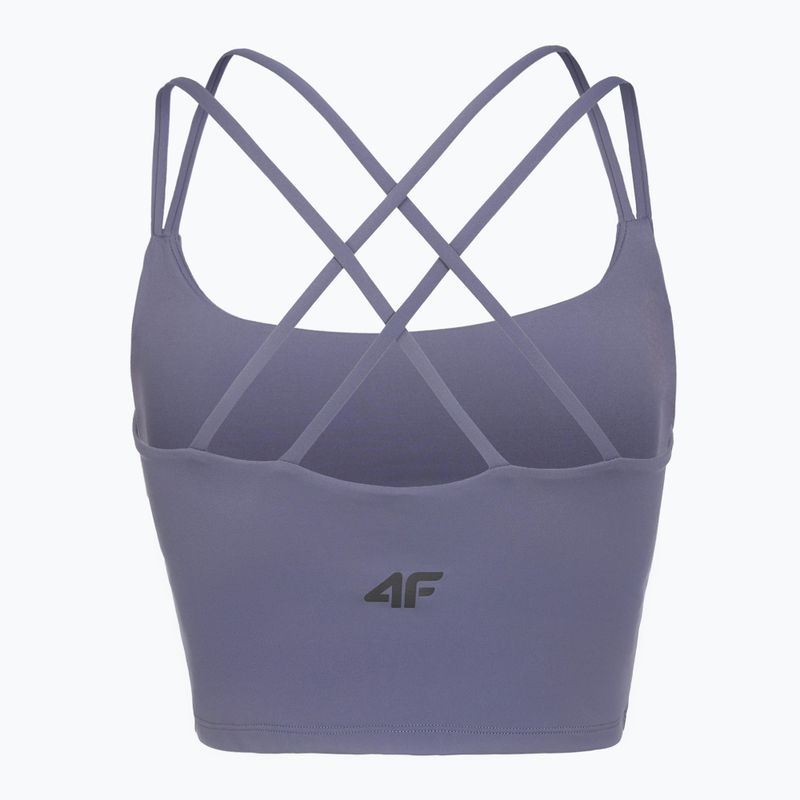 Women's training T-shirt 4F Solar Punk FNK F0745 denim 2