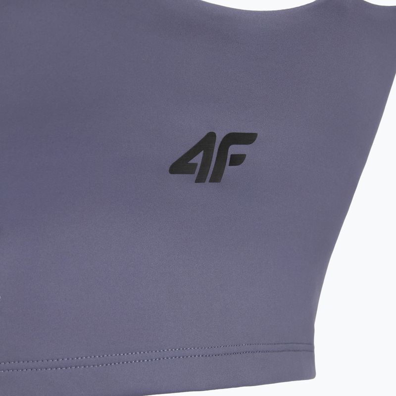 Women's training T-shirt 4F Solar Punk FNK F0745 denim 3