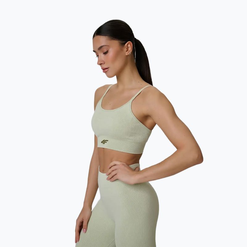 Training bra 4F Solar Punk F203 light green allover 4