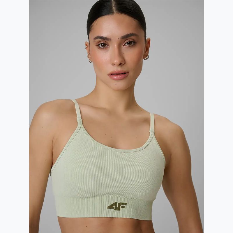 Training bra 4F Solar Punk F203 light green allover 5