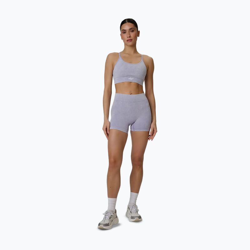 Training bra 4F Solar Punk F203 violet allover 3