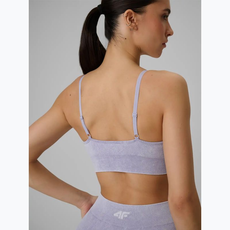 Training bra 4F Solar Punk F203 violet allover 4