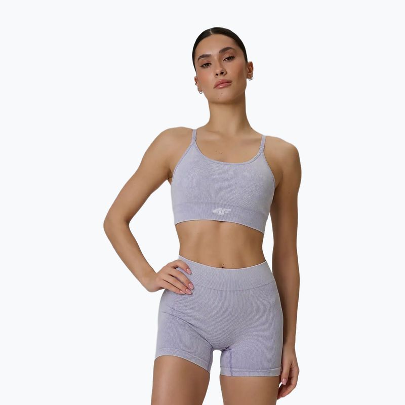 Training bra 4F Solar Punk F203 violet allover 7