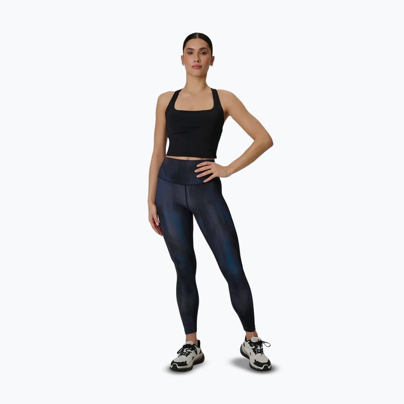 Women's training leggings 4F Solar Punk FNK F454 sea green allover 2