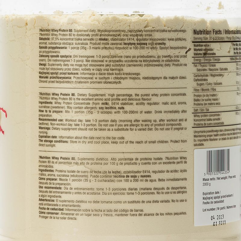Whey 7Nutrition Protein 80 2kg white chocolate-cherry 7Nu000235 2