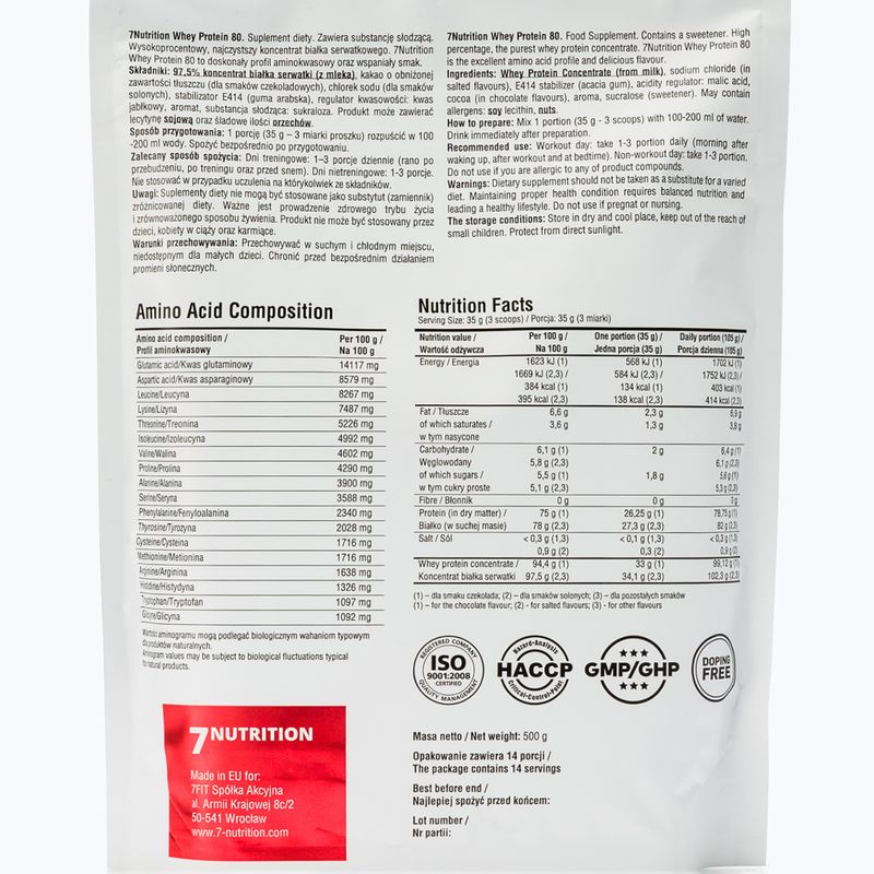 Whey 7Nutrition Protein 80 500g caramel 7Nu000260 2