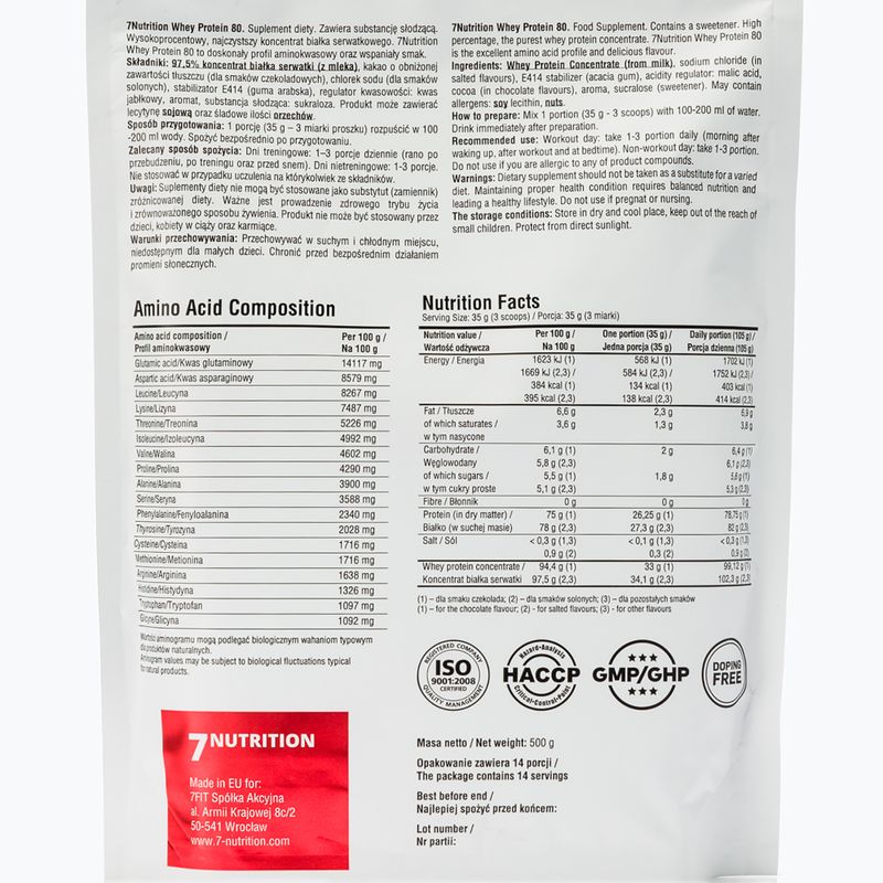 Whey 7Nutrition Protein 80 500g pistachio 7Nu000260 2