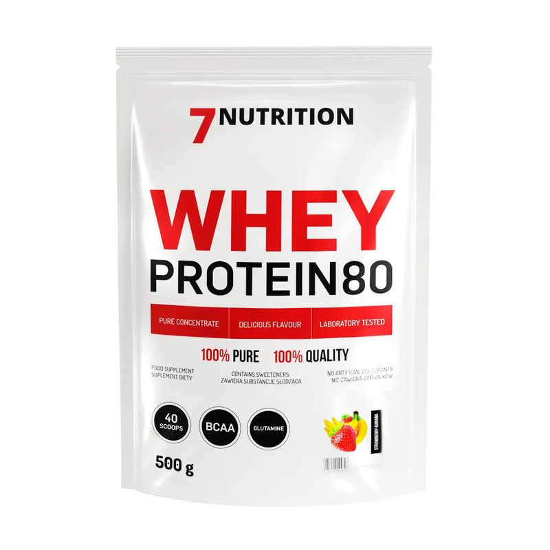 Whey 7Nutrition Protein 80 500g strawberry-banana 7Nu000260