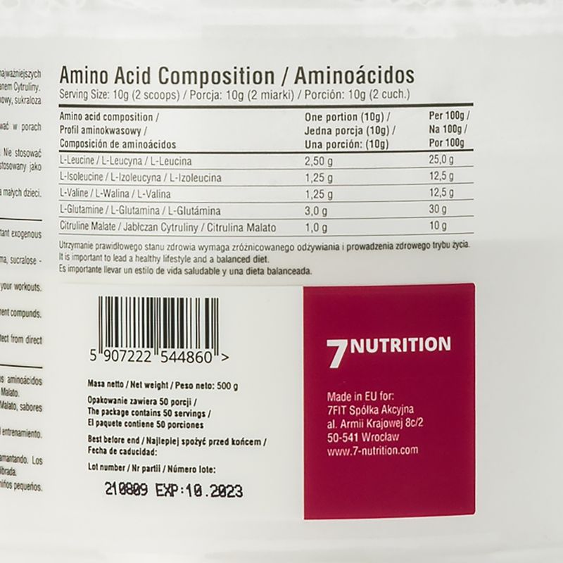 BCAA Master 7Nutrition amino acids 500g cola-lime 7Nu000333-cola 3