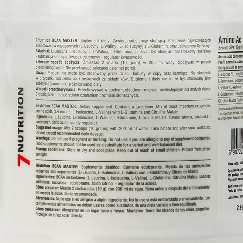 BCAA Master 7Nutrition amino acids 500g lemon 7Nu000333-lemon 2