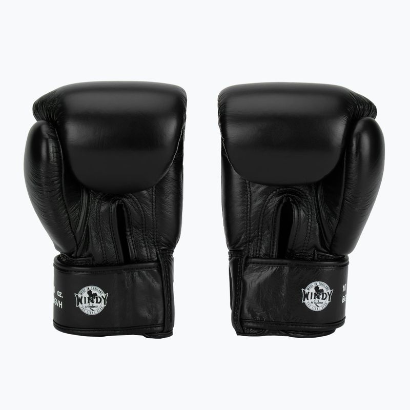Boxing gloves WINDY Classic Genuine Leather black 3