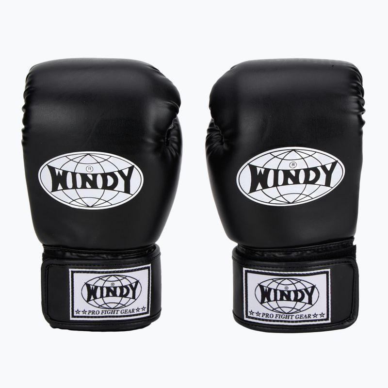 Boxing gloves WINDY Classic Synthetic Leather black 2