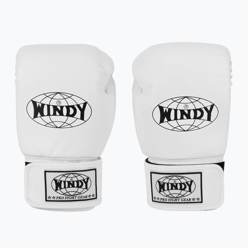 Boxing gloves WINDY Classic Synthetic Leather white 2