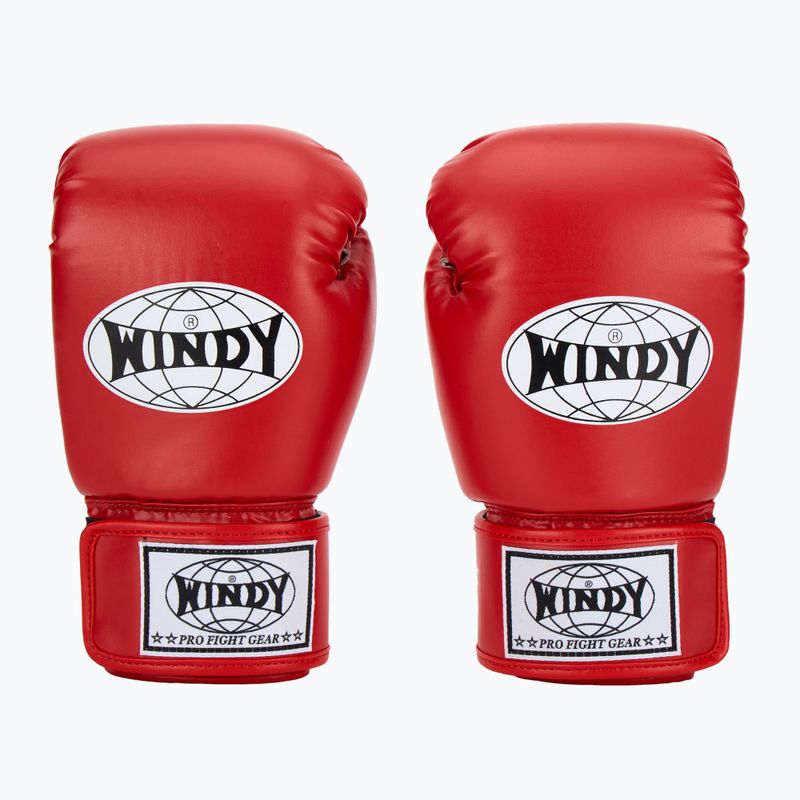 Boxing gloves WINDY Classic Synthetic Leather red 2