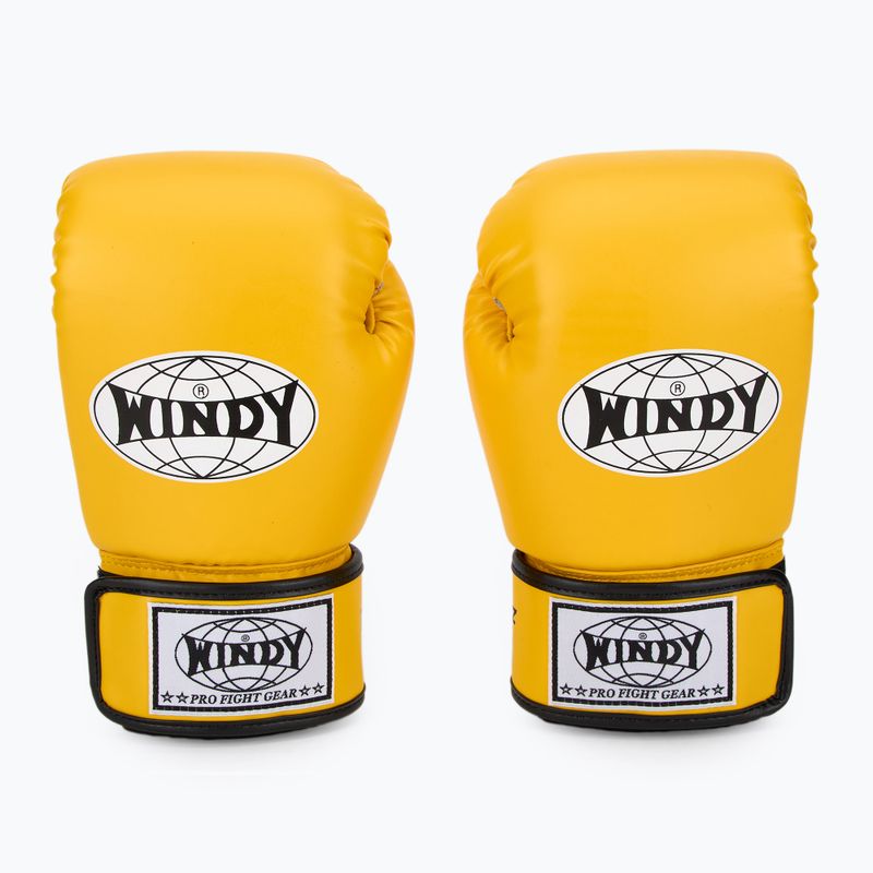 Boxing gloves WINDY Classic Synthetic Leather yellow 2