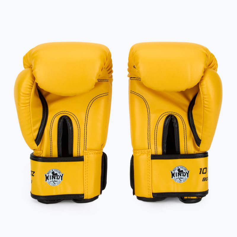 Boxing gloves WINDY Classic Synthetic Leather yellow 3