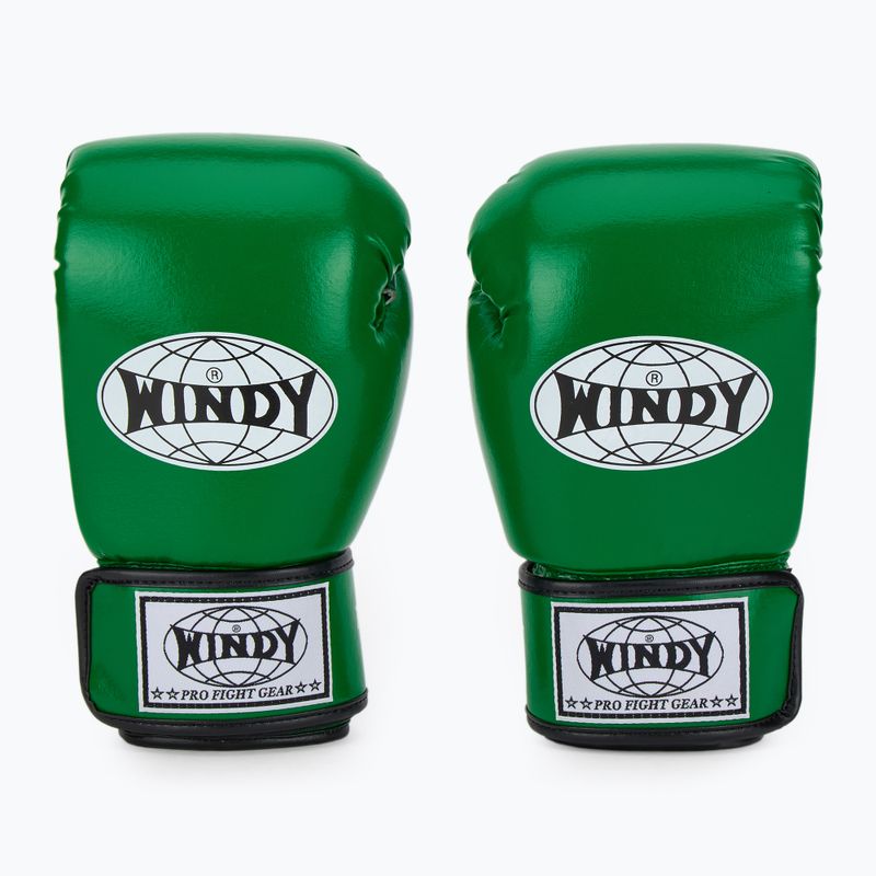 Boxing gloves WINDY Classic Synthetic Leather green 2
