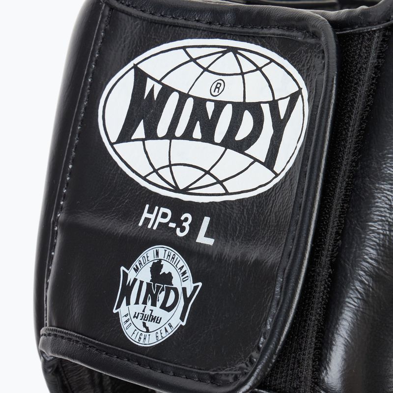 Boxing helmet WINDY Genuine Leather black 4
