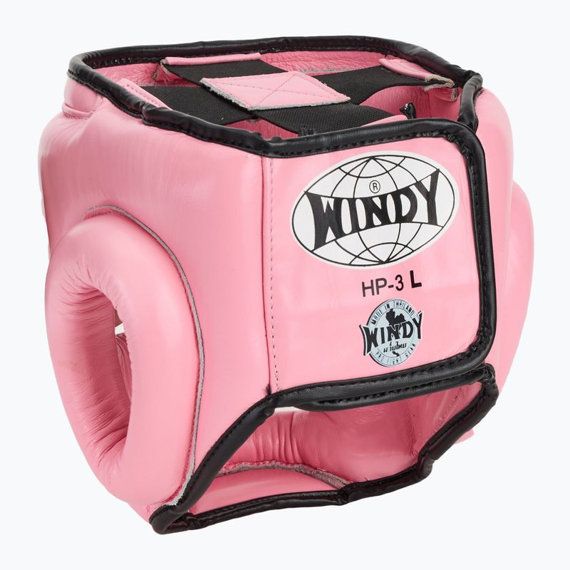 Boxing helmet WINDY Genuine Leather pink 3