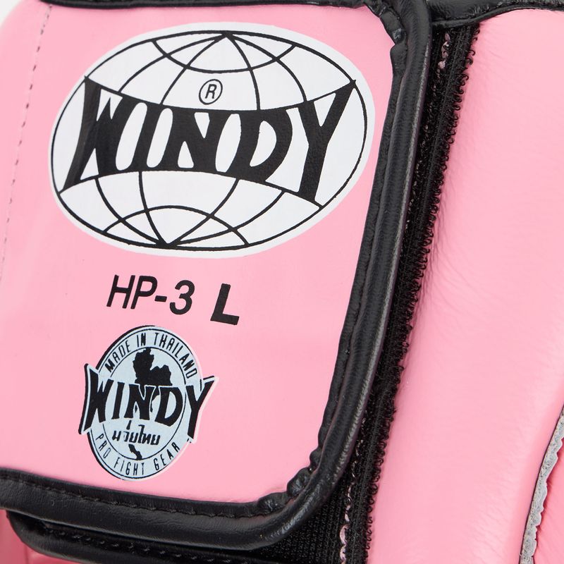 Boxing helmet WINDY Genuine Leather pink 4