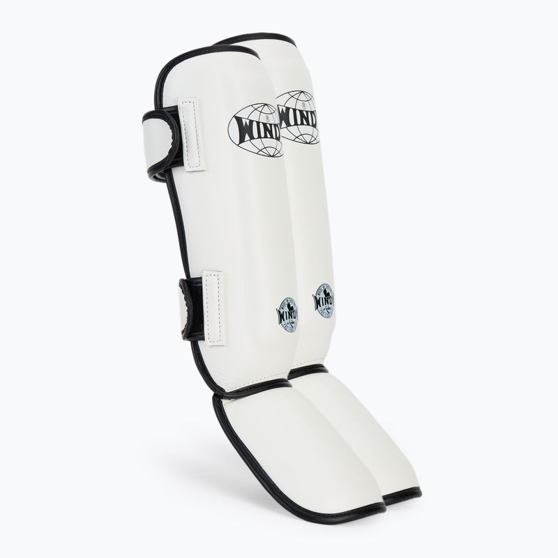 Tibia and foot protectors WINDY Synthetic Leather white