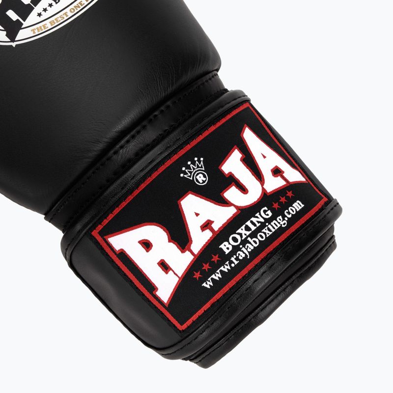 Boxing gloves RAJA BOXING Single Standard Genuine Leather black 6