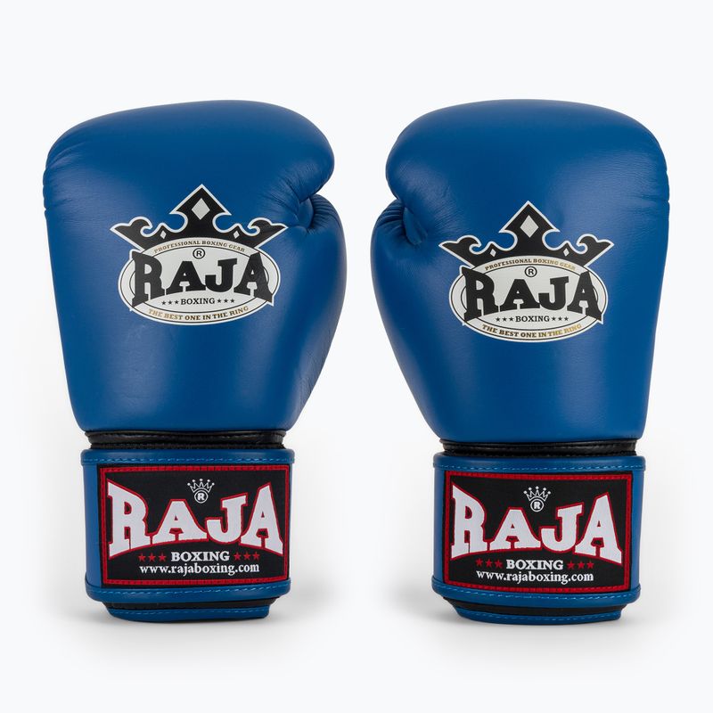 Boxing gloves RAJA BOXING Single Standard Genuine Leather blue 2