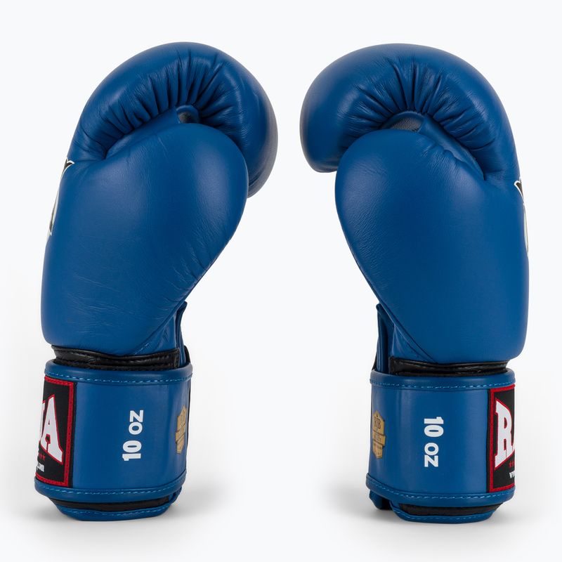 Boxing gloves RAJA BOXING Single Standard Genuine Leather blue 4