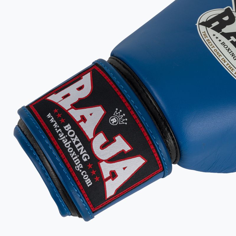 Boxing gloves RAJA BOXING Single Standard Genuine Leather blue 6