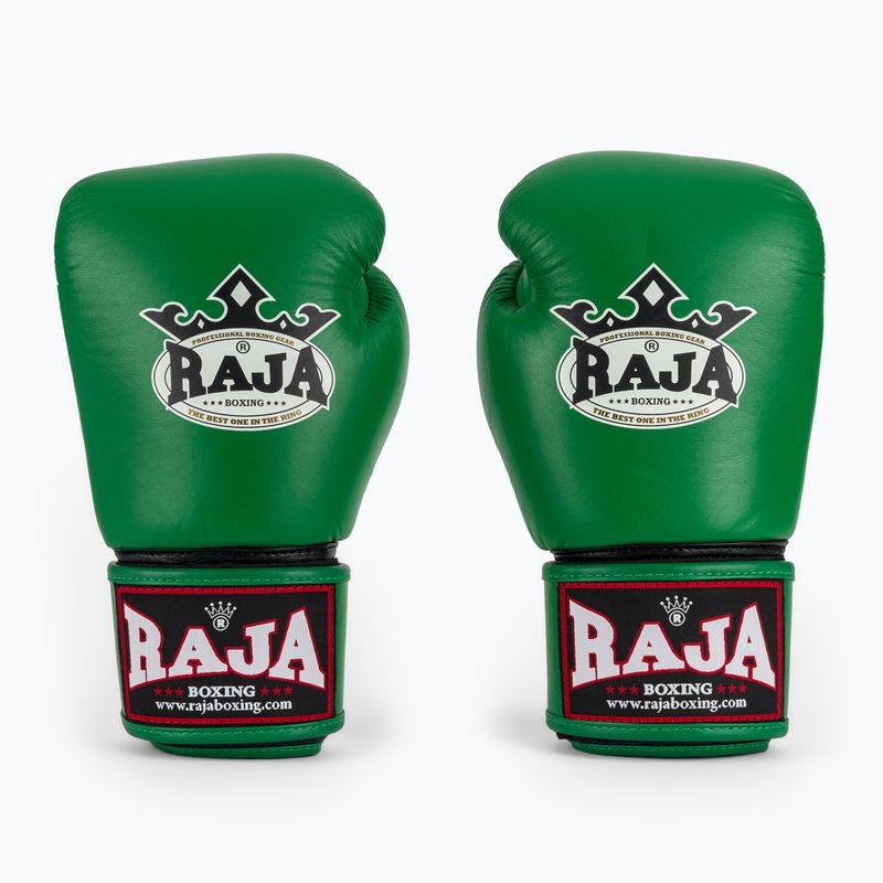 Boxing gloves RAJA BOXING Single Standard Genuine Leather green 2