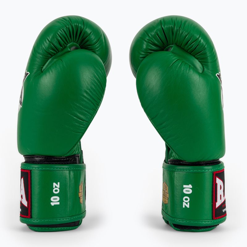 Boxing gloves RAJA BOXING Single Standard Genuine Leather green 4