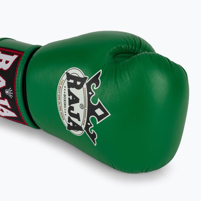 Boxing gloves RAJA BOXING Single Standard Genuine Leather green 5