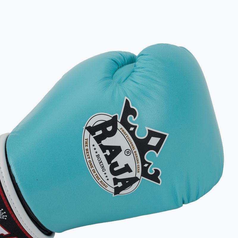 Boxing gloves RAJA BOXING Single Standard Genuine Leather light blue 5