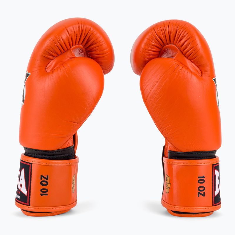 Boxing gloves RAJA BOXING Single Standard Genuine Leather orange 4
