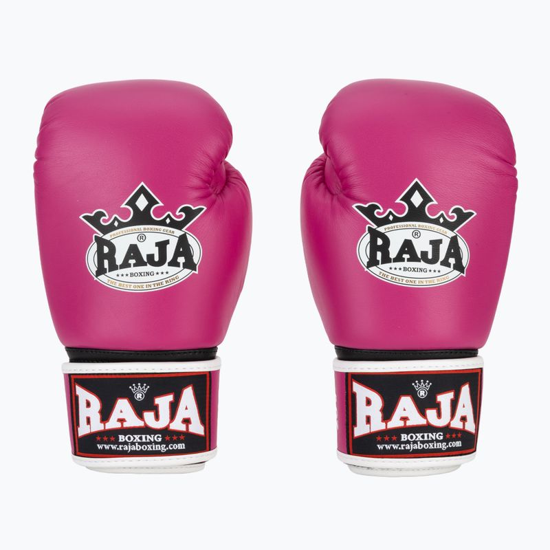 Boxing gloves RAJA BOXING Single Standard Genuine Leather pink 2