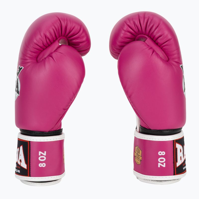 Boxing gloves RAJA BOXING Single Standard Genuine Leather pink 4