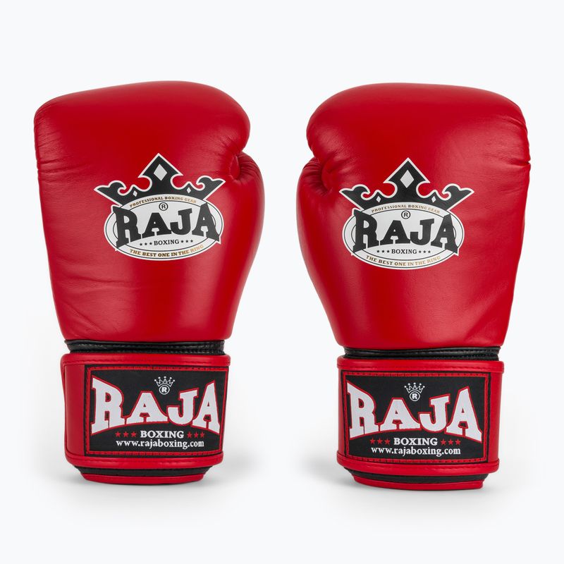 Boxing gloves RAJA BOXING Single Standard Genuine Leather red 2