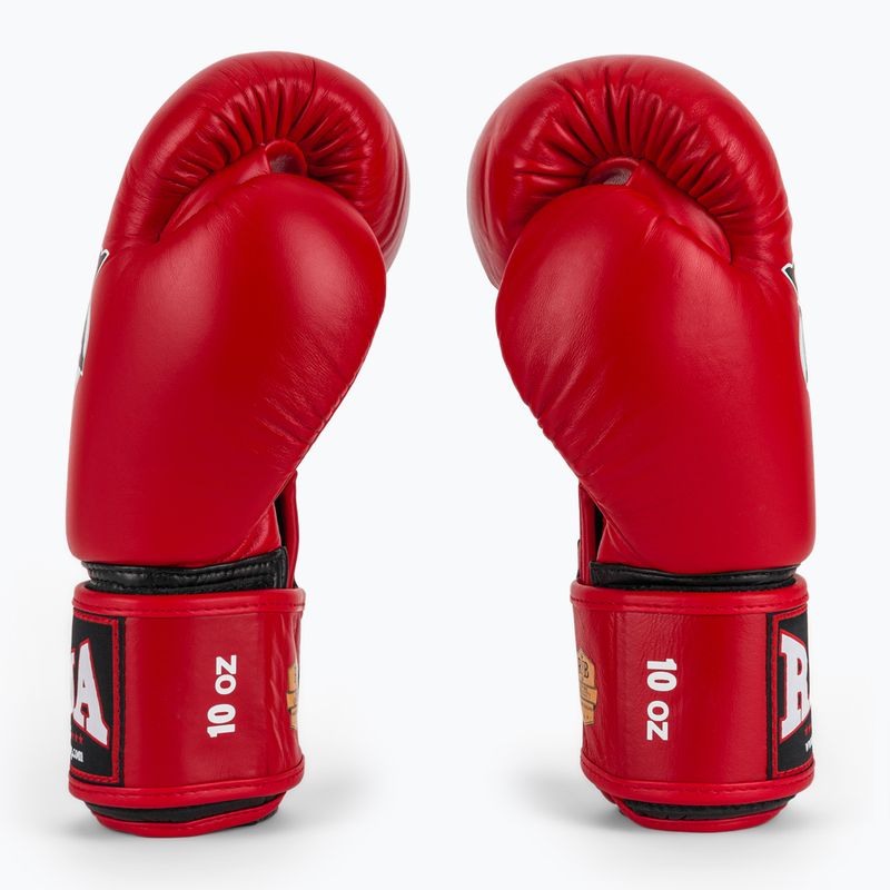 Boxing gloves RAJA BOXING Single Standard Genuine Leather red 4