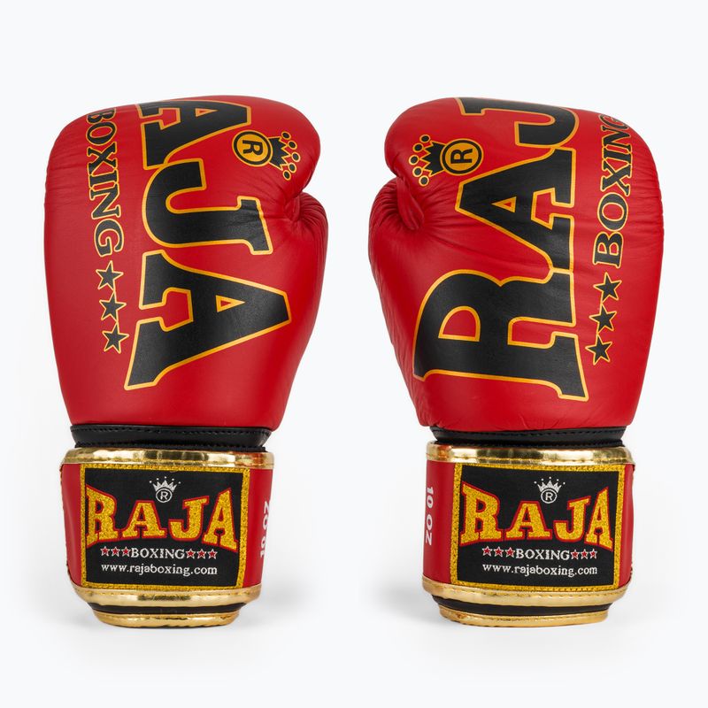 Boxing gloves RAJA BOXING Origin Standard Genuine Leather red 2