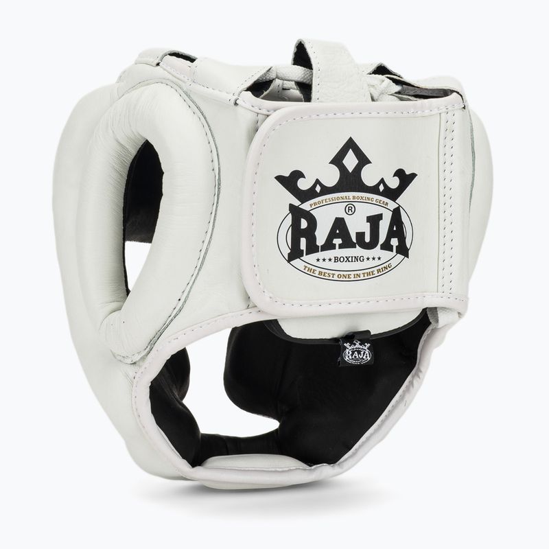 Boxing helmet RAJA BOXING Genuine Leather white 3