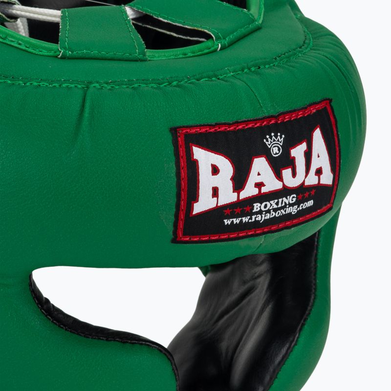 Boxing helmet RAJA BOXING Semi Leather green 4
