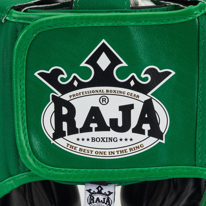 Boxing helmet RAJA BOXING Semi Leather green 5