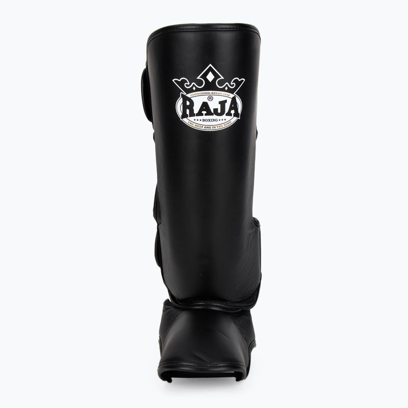 Tibia and foot protectors RAJA BOXING Lightweight Shin Guards Genuine Leather black 4