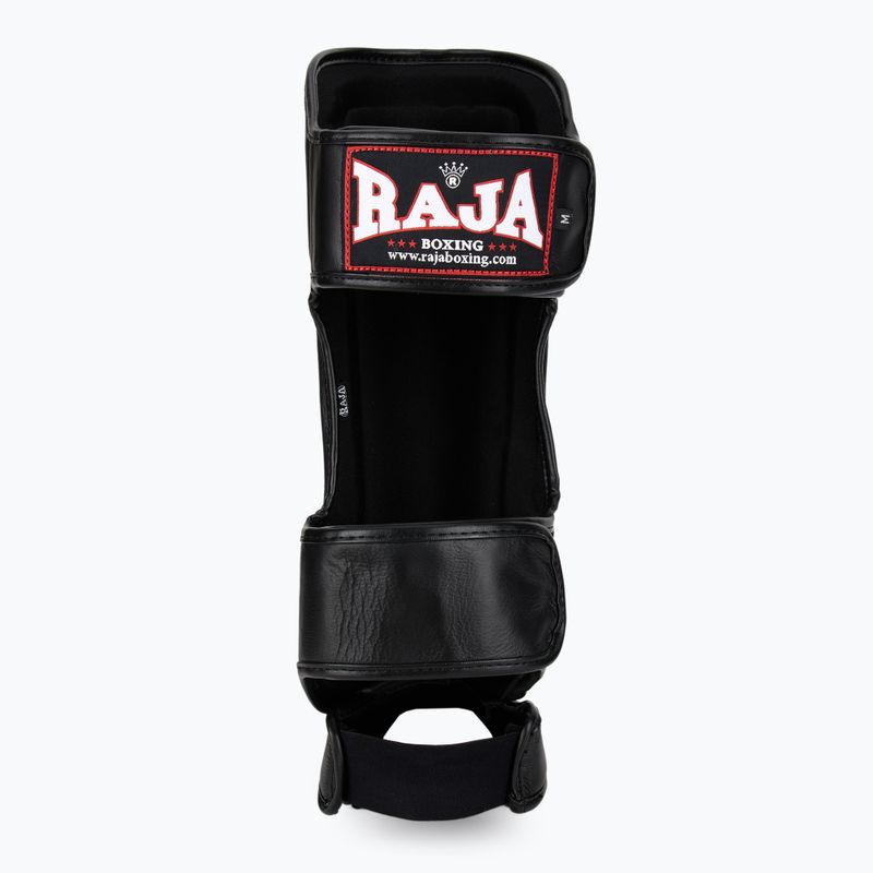 Tibia and foot protectors RAJA BOXING Lightweight Shin Guards Genuine Leather black 5