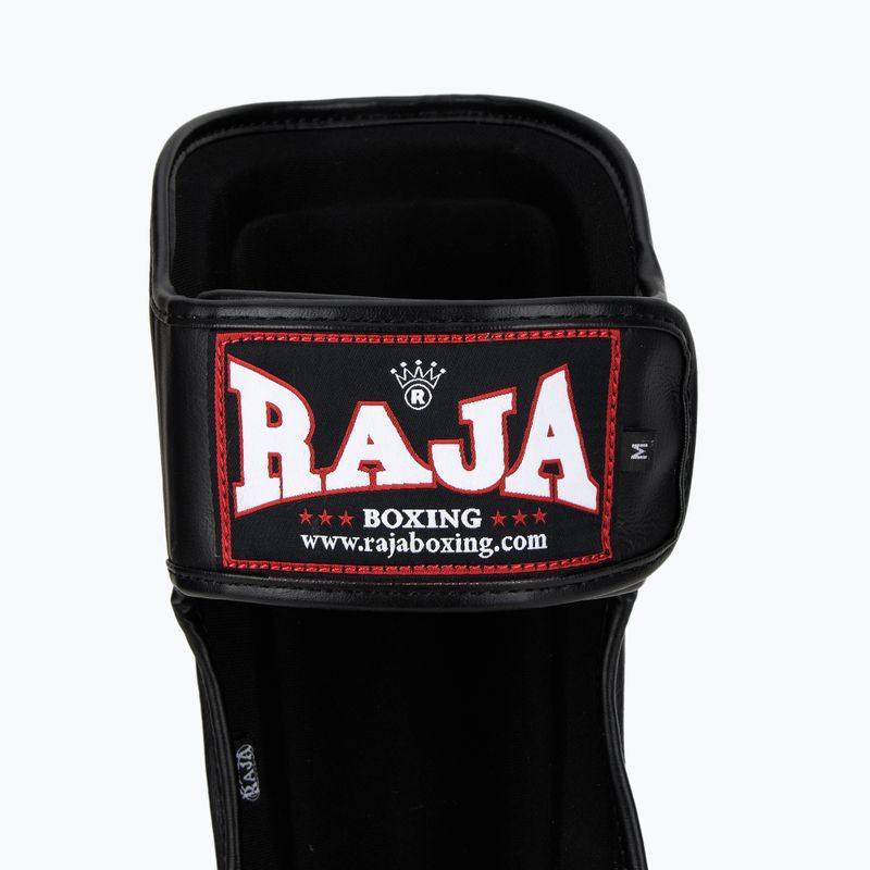 Tibia and foot protectors RAJA BOXING Lightweight Shin Guards Genuine Leather black 6